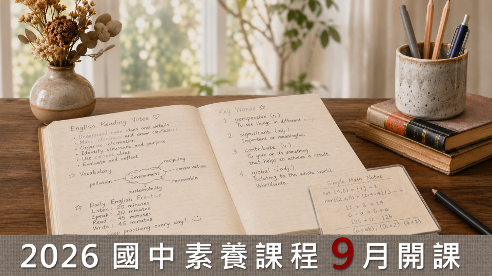 115學年【國中素養課程】火熱招生中